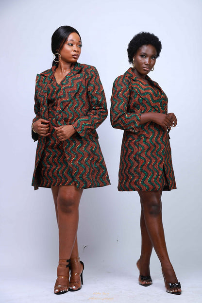 Inaya - African Print Women Blazer and Dress Suit Sets