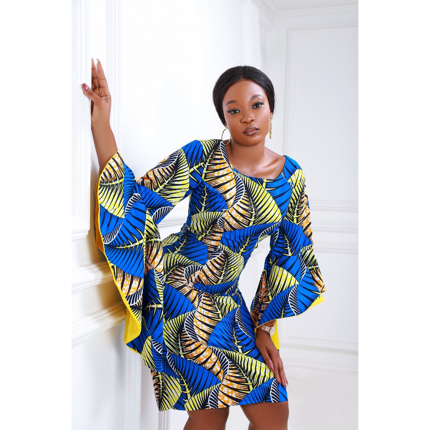 Naila-African Wax Print Women Dress